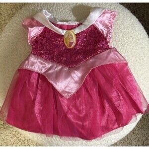 Build-A-Bear Sleeping Beauty Princess Aurora Dress Pink Sequin Satin Tulle Skirt